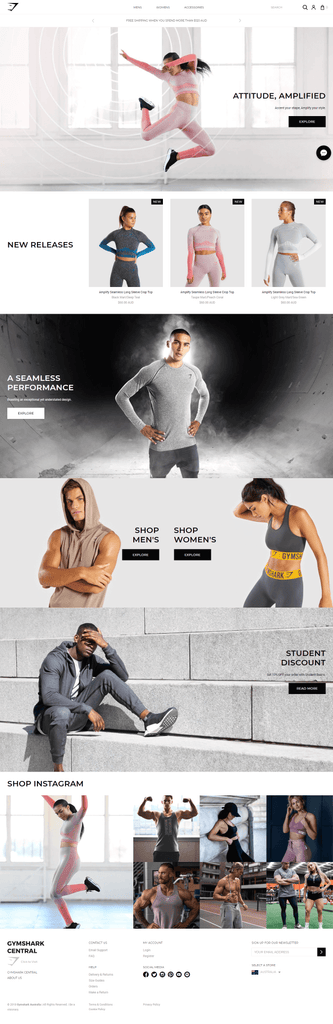 Gymshark Landing Page