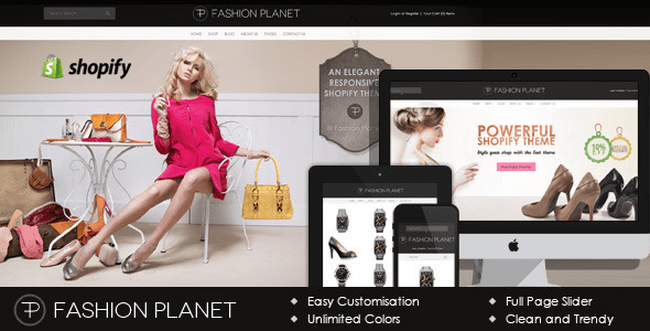 fashion planet shopify theme from themeforest