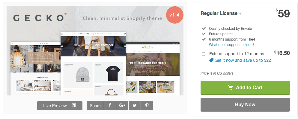 gecko shopify theme