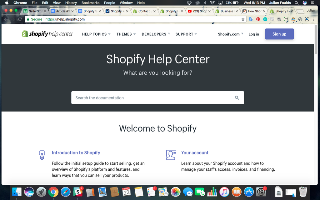 shopify help center