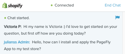 shopify chat victoria