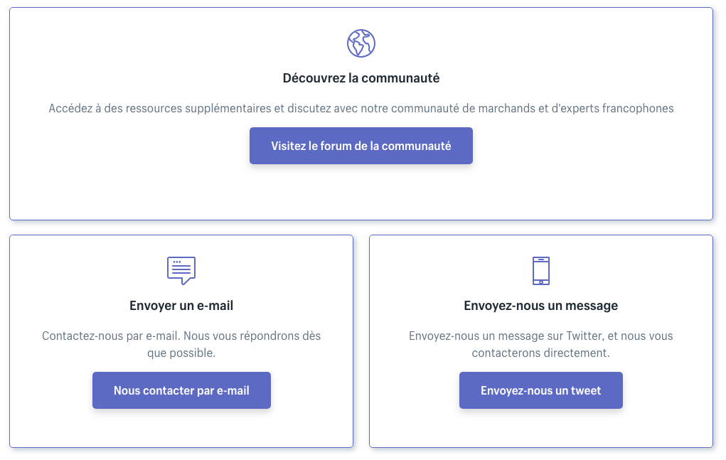 shopify french support