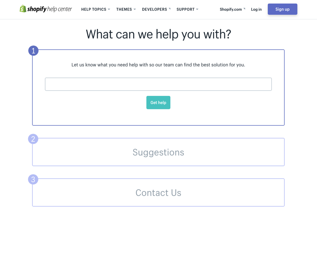 shopify contact methods