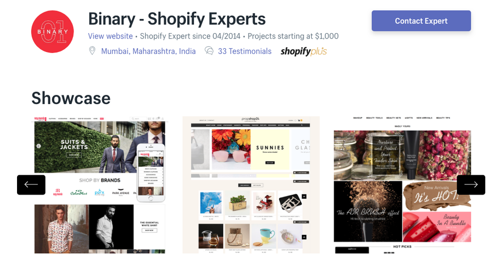 shopify india binary