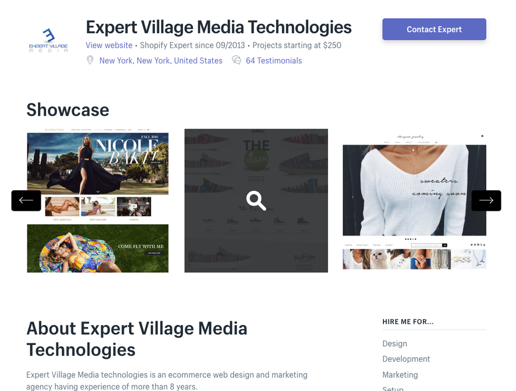 shopify india expert village