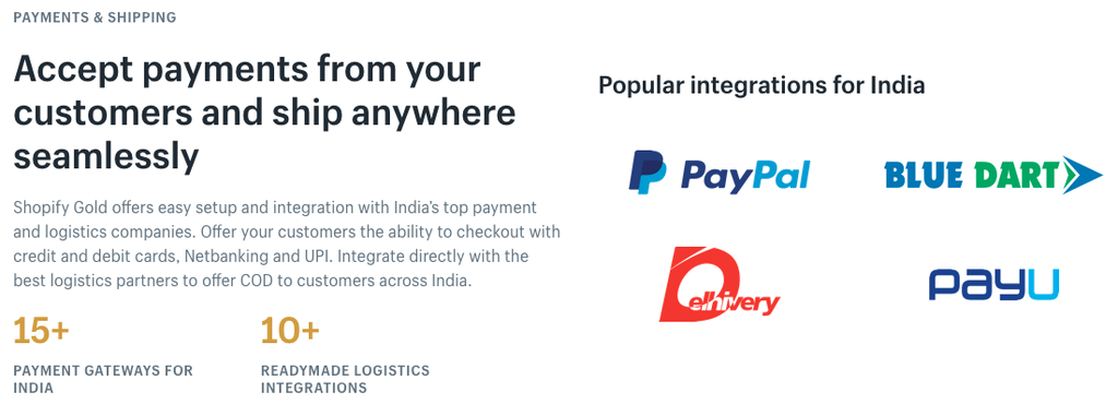 shopify india payment gateways
