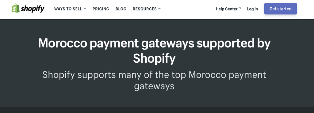 morrocan shopify payment