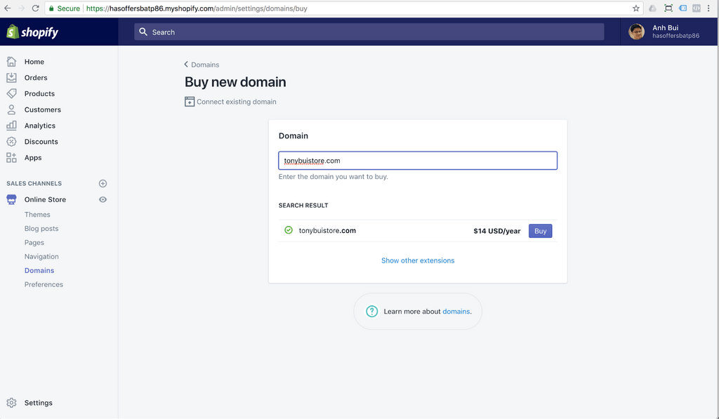 buy new domain
