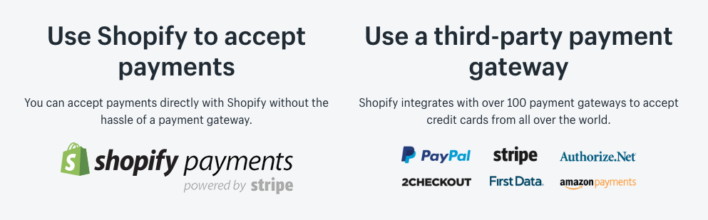 shopify payments gateways