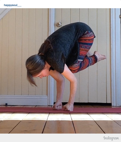 Amazing Bakasana Crow Pose with fists