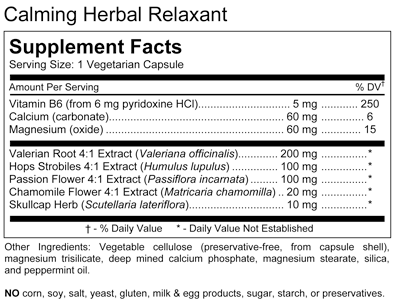Calming Herbal Relaxant Ingredients