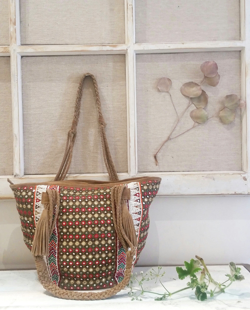 LONG CAMEL TOTE BAG