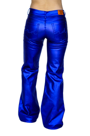 ROYAL BLUE METALLIC SIGNATURE TROUSERS