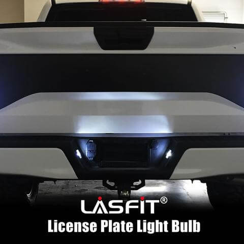 Lasfit W5W license plate light bulb on 2018 Ford F150 SXT_