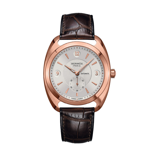 hermes rose gold watch