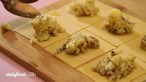 tortello with edible insects