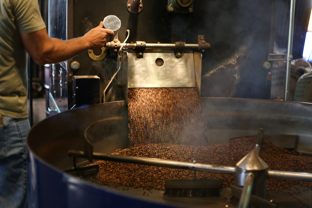 Coffee Roaster with beans 