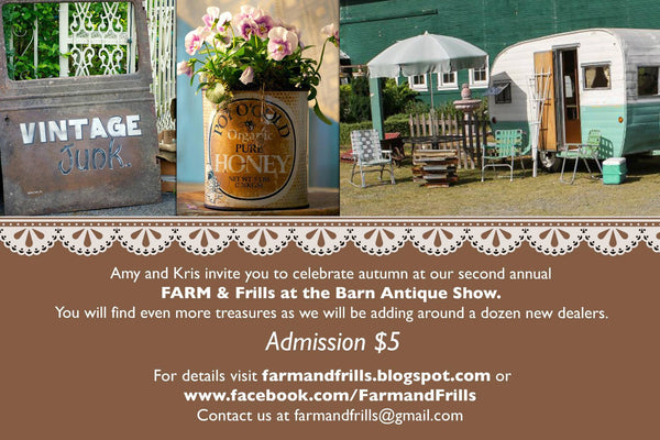 Farm & Frills Show Promotional Card featuring photography by The Little Red Shop
