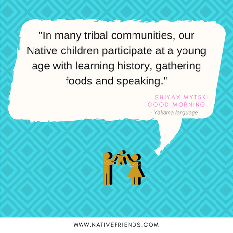 Quote from Native Friends about  Native children participation