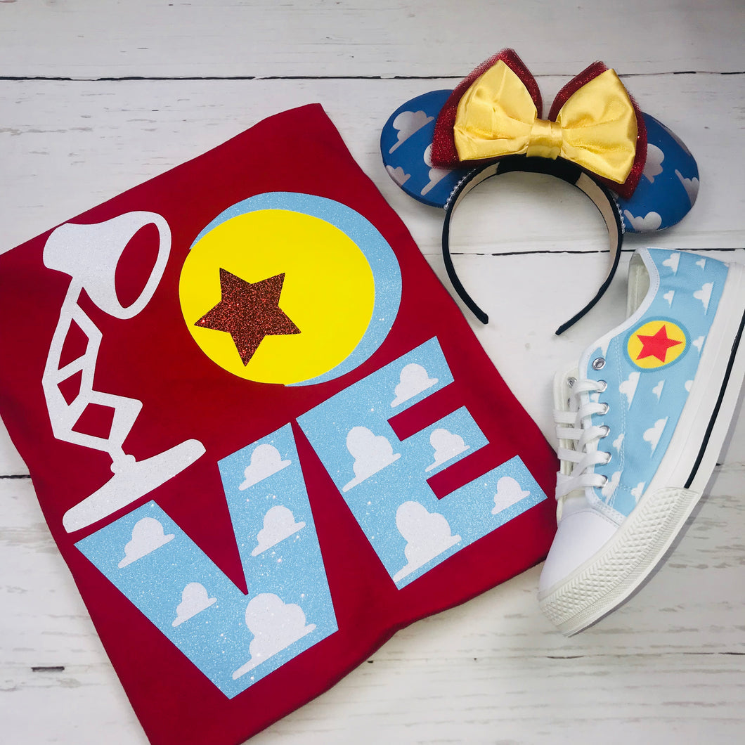 LOVE Toy Story Pixar Shirt, Shirt for women, Shirt for girls, Pixar Shirt, Plus Size