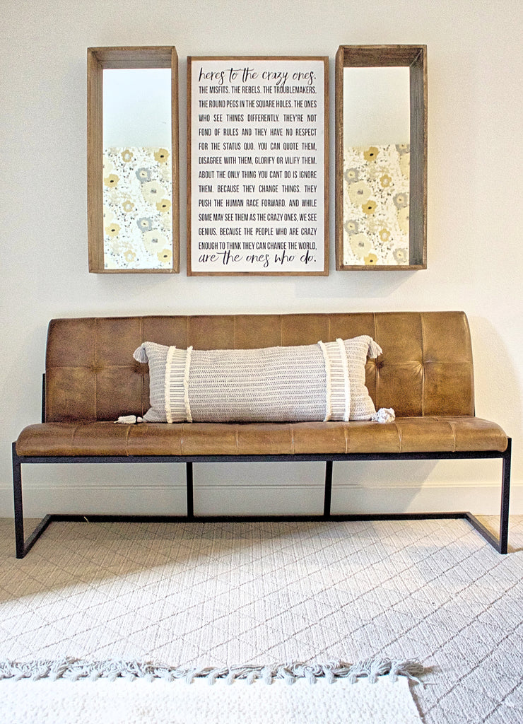 Hunter Leather & Iron Bench 