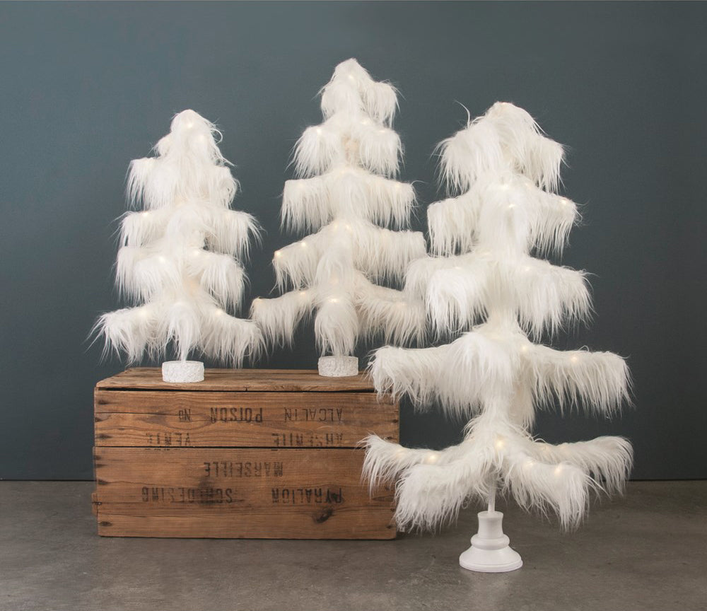 Faux Fur Christmas Trees