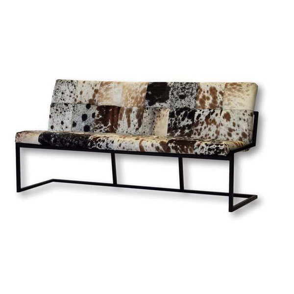 Hunter Cowhide Bench Leather Furniture Seating City Home