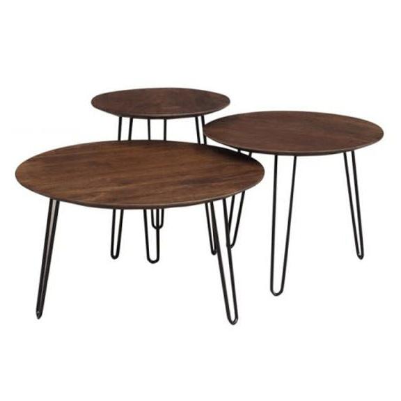 Aura 3 Piece Round Coffee Table Set Bunnings Warehouse