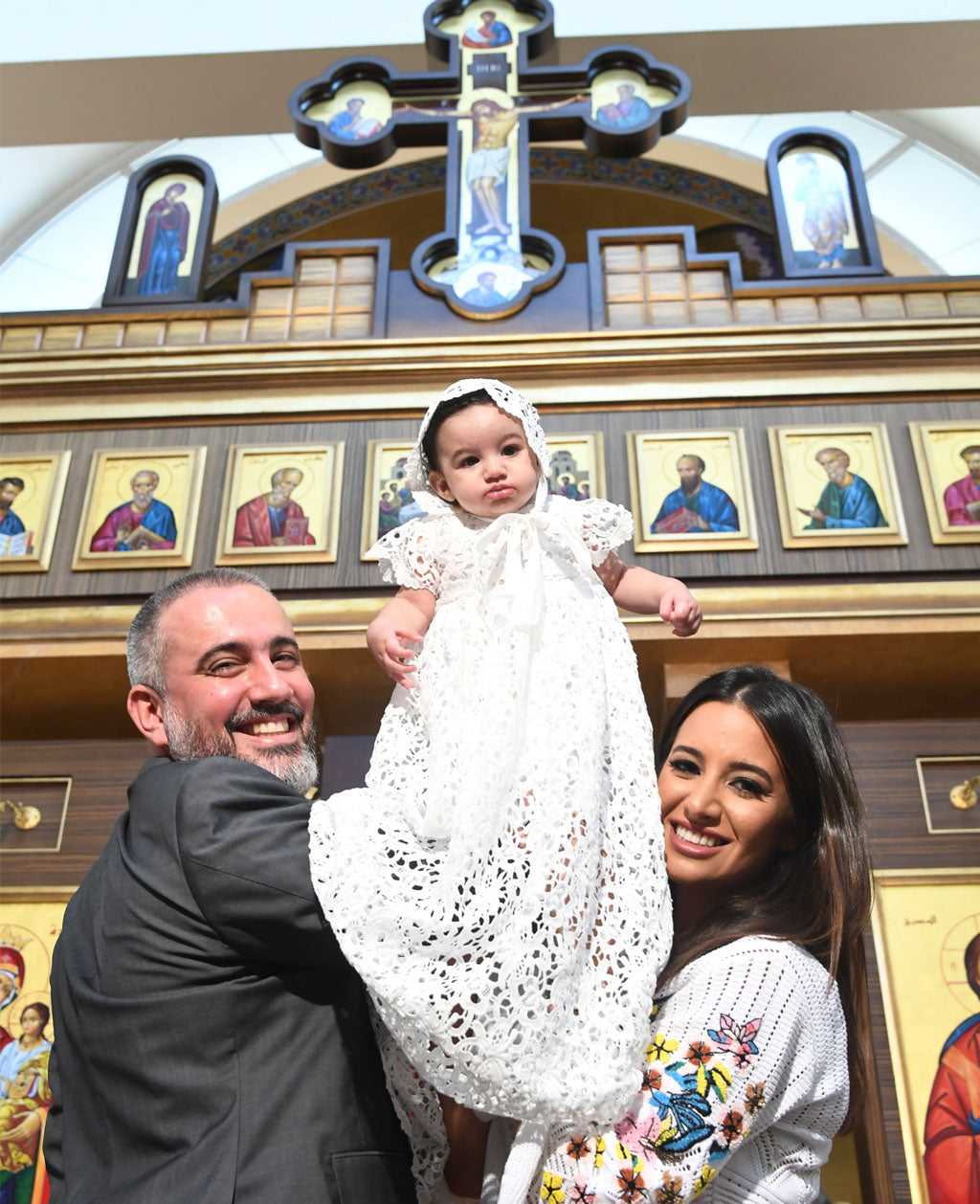 Zoya's Baptism in Lebanon | Lola Christening Gown & Bonnet  