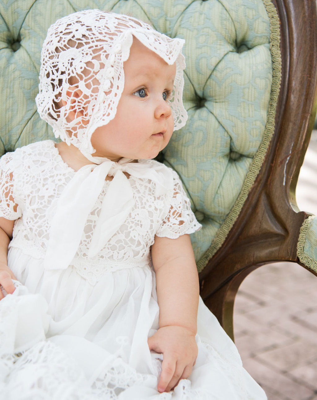 Natalie's Christening Photos | Grace Christening Gown & Bonnet Set  