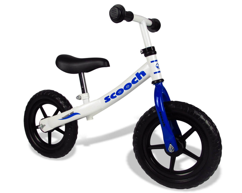 white and blue bmx bike