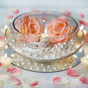 Fancy Candles & Glass Bowl Centerpiece
