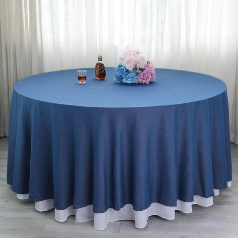 Round denim tablecloth