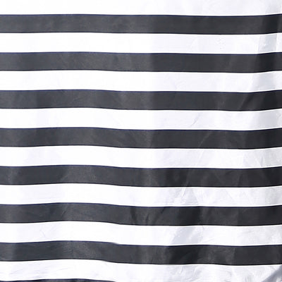 90”x132" | Stripe Satin Rectangle Tablecloth | Black & White | Seamless#whtbkgd