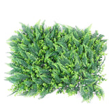 Boston Fern Eucalyptus Boxwood Greenery Garden Wall, Grass Backdrop UV Protected Assorted Foliage