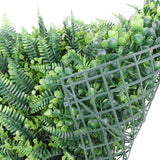 Boston Fern Eucalyptus Boxwood Greenery Garden Wall, Grass Backdrop UV Protected Assorted Foliage