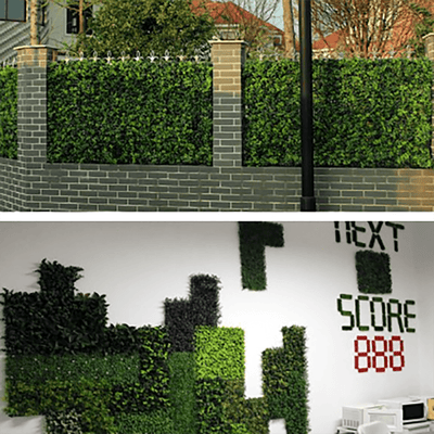 11 Sq ft. | 4 Panels Baby Green Boxwood Hedge Garden Wall Backdrop Mat