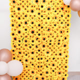 11 Sq ft. | 4 Panels Artificial Sunflower Wall Mat Backdrop, Flower Wall Decor