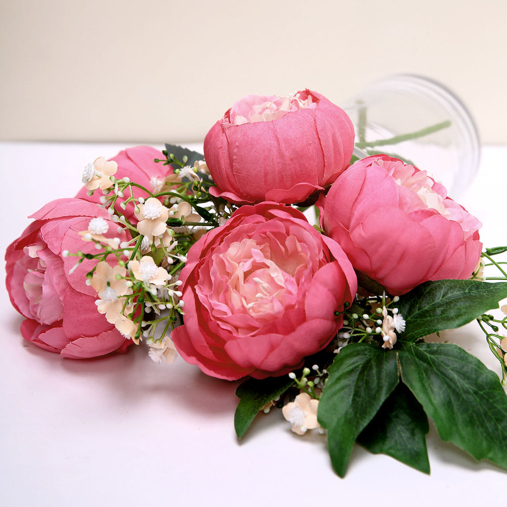 15P Artificial Silk Rose Peony Big Carnation Flower Heads Craft Decor-U pick 