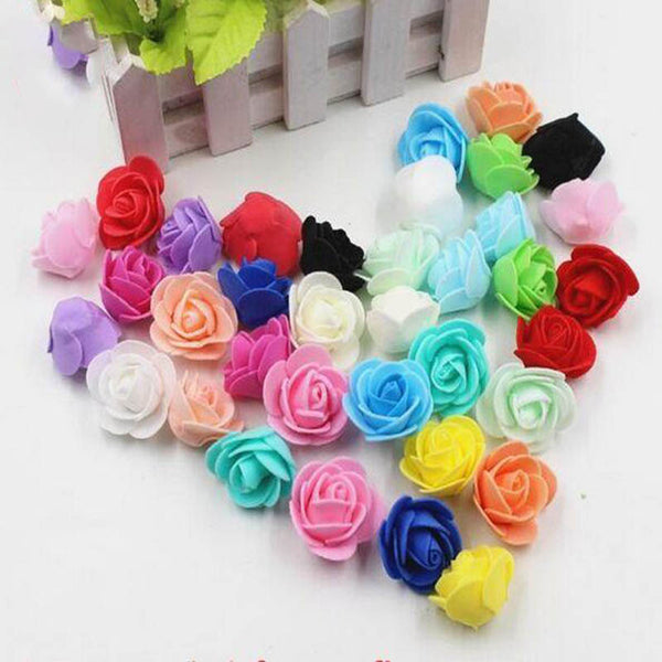 36 pcs 2” Peach Real Touch 3D Artificial DIY Foam Rose Flower Head
