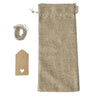 10 Pack | Natural Faux Burlap 6inch x 14inch Reusable Wine Gift Favor Bags Party