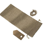 10 Pack | Natural Faux Burlap 6inch x 14inch Reusable Wine Gift Favor Bags Party