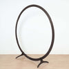 7.4ft Dark Brown Wood DIY Round Wedding Arch Backdrop Stand