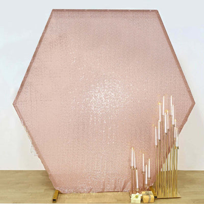 Sparkle Sequin Hexagon Wedding Arch Cover, Shiny Shimmer Backdrop Stand Cover