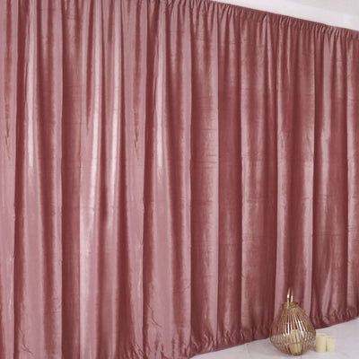 8ft Dusty Rose Premium Velvet Backdrop Curtain Panel Privacy Drape