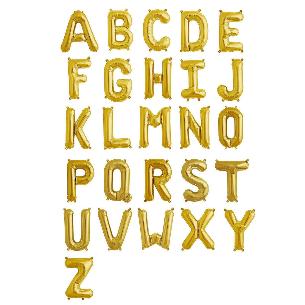 gold foil letter balloons