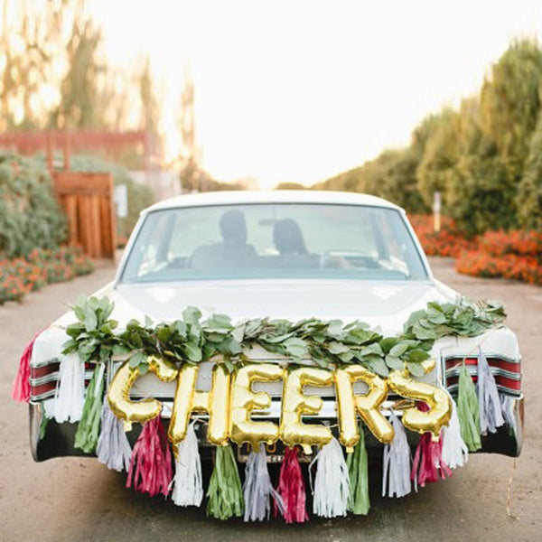 16inch Shiny Metallic Gold Mylar Foil Alphabet Letter Balloons - J