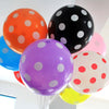 25 Pack | 12" Royal Blue & White Fun Polka Dot Latex Party Balloons