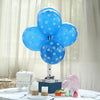 25 Pack | 12" Royal Blue & White Fun Polka Dot Latex Party Balloons