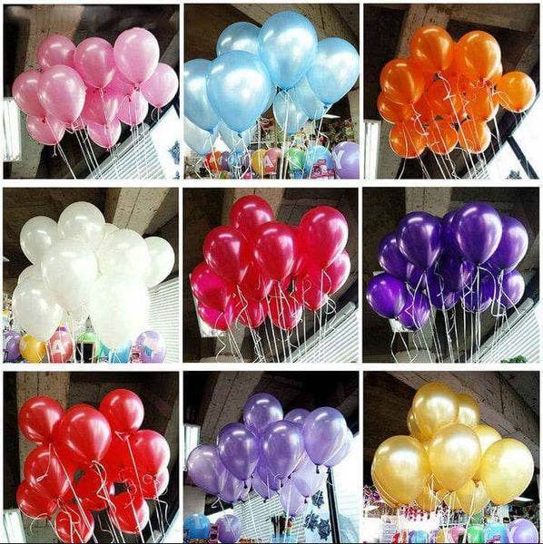 25 Pack | 12" | Red Pearl Balloon | Happy Birthday Latex Balloons
